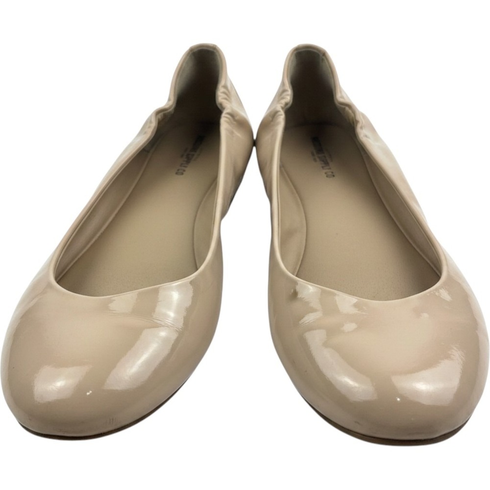 Mossimo Supply Co Nude Patent Scrunch Beige Ballet Dress Flats Women's Size 11